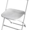 Picture of our standard white plastic folding chair available for rental.