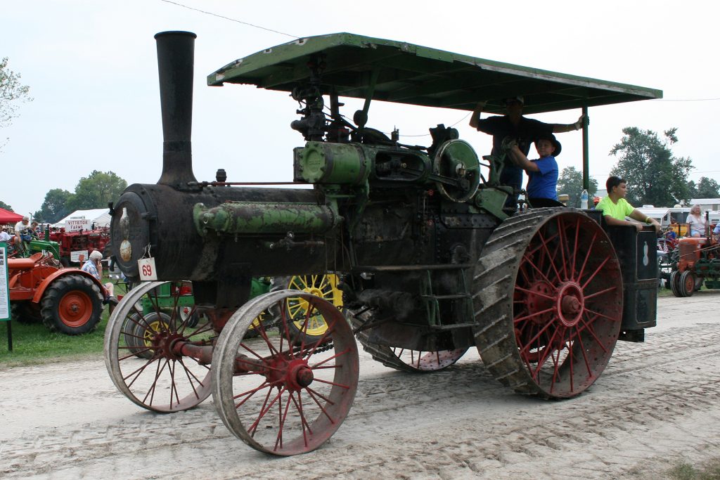 Old CASE steam engine tractor.