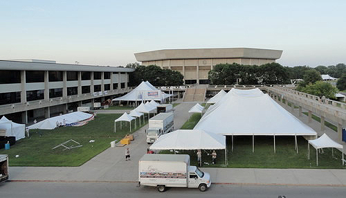 Straw Poll event tents by Big Ten Rentals