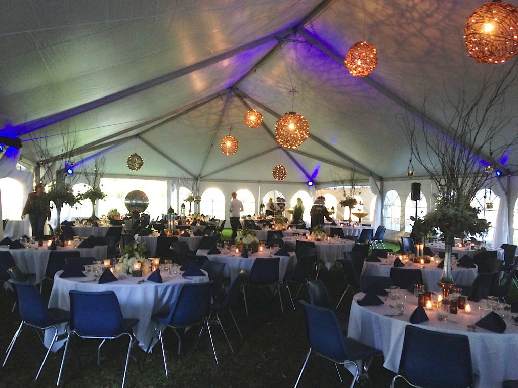 Under 40' x 80' hybrid tent homecoming