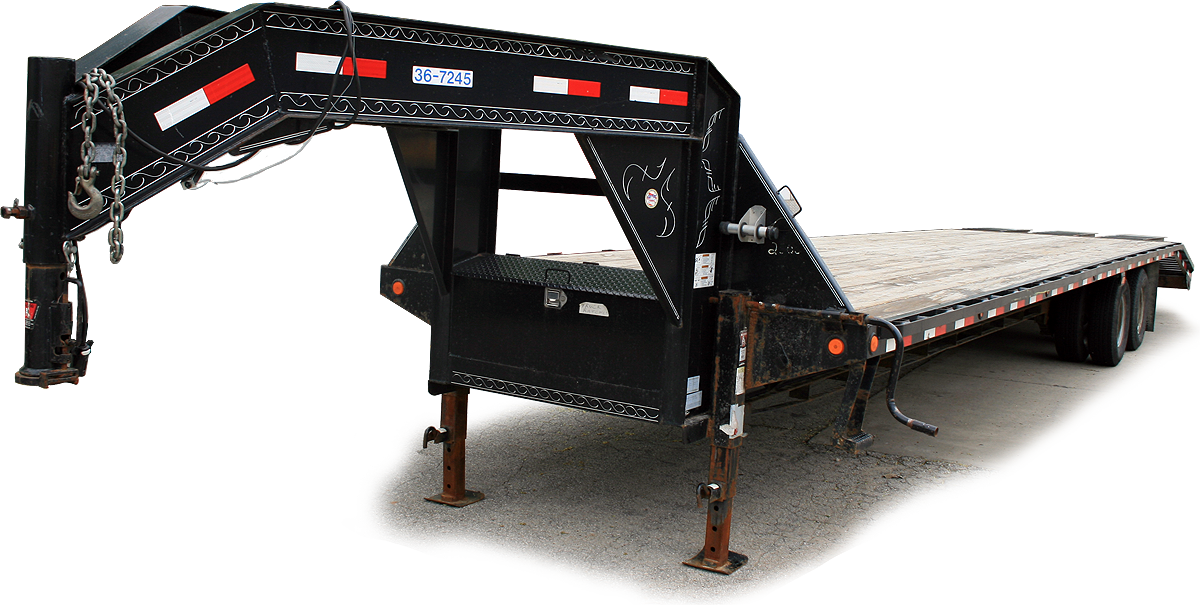 right sideside gooseneck flatbed trailer rental Iowa 