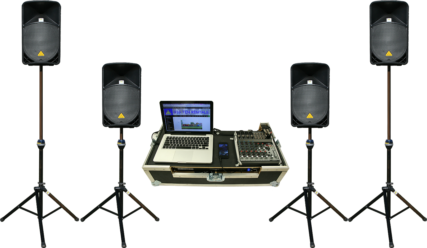 Rent professional  sound  system  audio  equipment  IC CR IA