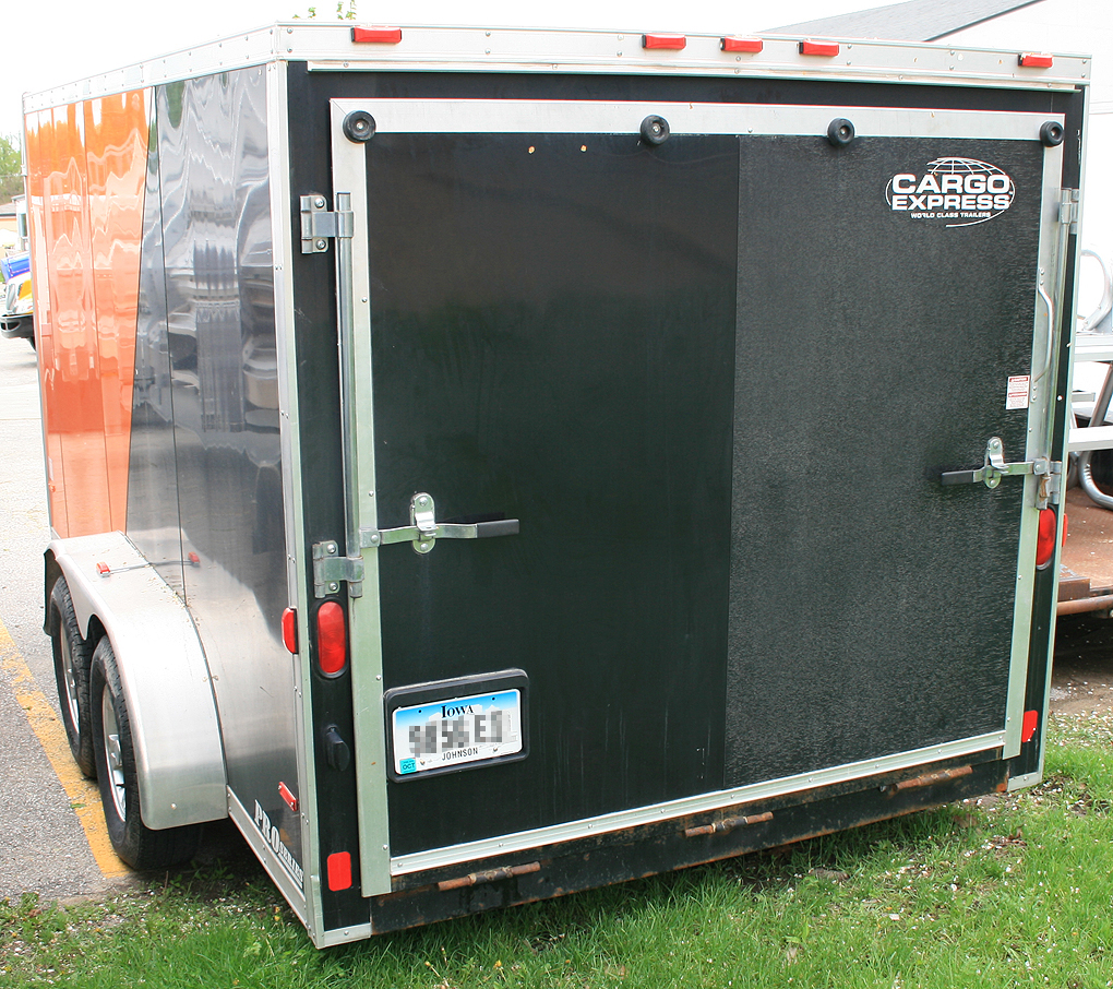 7'x14' Enclosed Utility & Motorcycle Trailer Rental: Iowa City