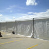 Sidewalls on the 18m x 60m (60' x 197') Losberger clearspan event structure.