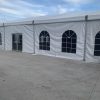 Glass doors on a 60' x 98' Temporary Tent Structure (18m x 30m Losberger Clearspan) Summit Farms Agricultural Group in Hubbard, Iowa