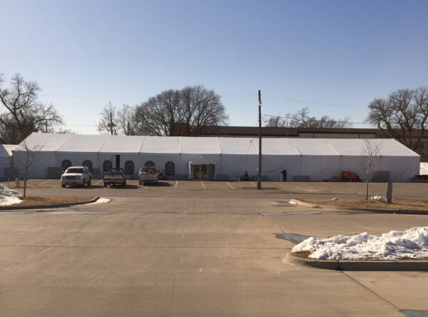 Rent 18m x 50m (60′ x 164′) Losberger clearspan event structure tent