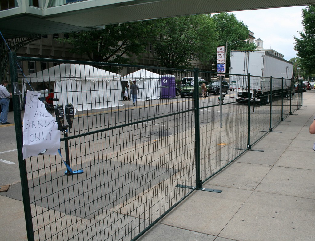 Security Fencing at Iowa Arts Festival in Iowa City 2014