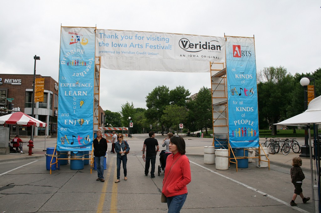 Iowa Arts Festival banner.