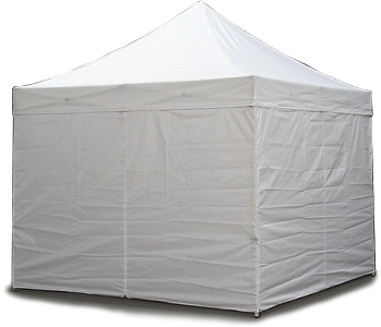 White sidewalls for pop-up tents.