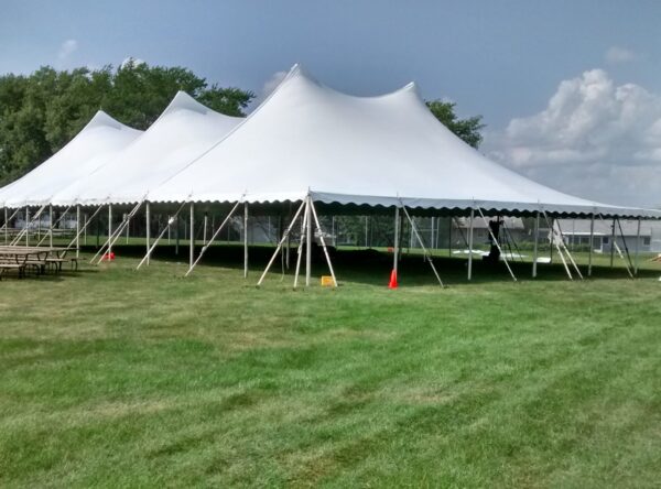 60' x 120' "Twin Pole" Genesis rope and pole tent. 60' x 120' "Twin Pole" Genesis rope and pole tent.