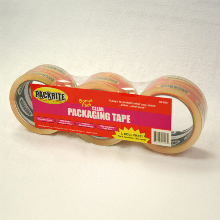Clear packing tape for sale. Made by Packrite.