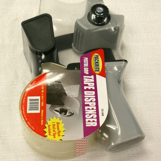 Pistol grip tape gun/dispenser.