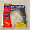 Full and Twin sized mattress protective plastic bag for moving.