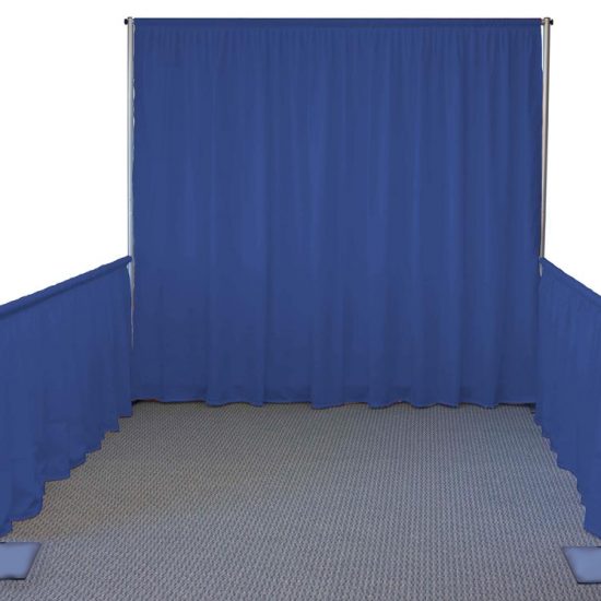 "Single Booth" setup with Pipe and Drape.