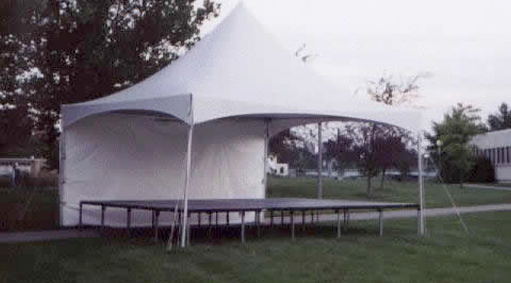 16' x 20' stage rental under tent