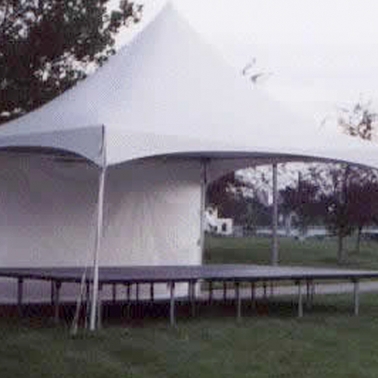 16' x 20' stage rental under tent
