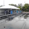 44' x 88' Multi-Tiered Stage with tent