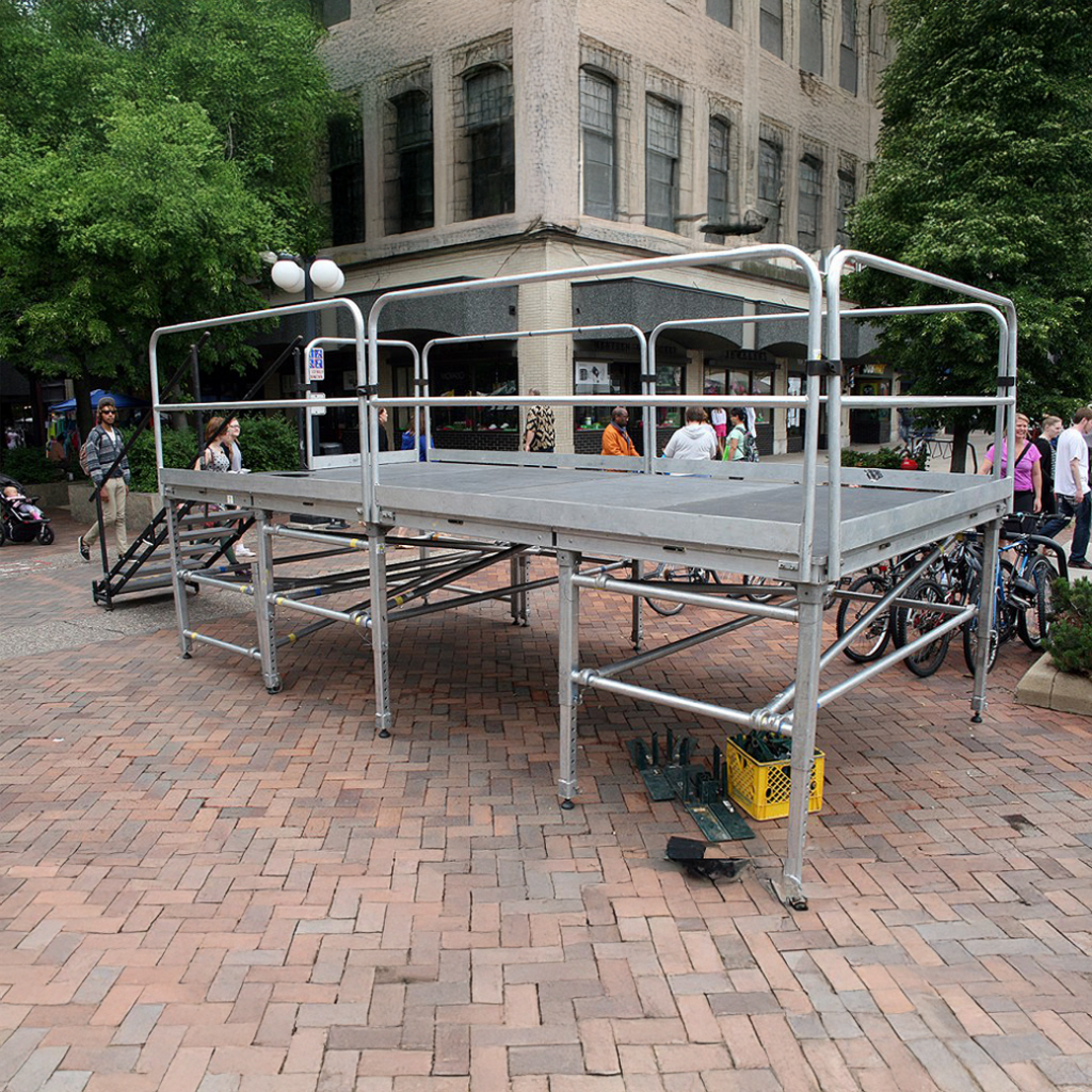 Rent 8' x 16' stage with railing and stairs