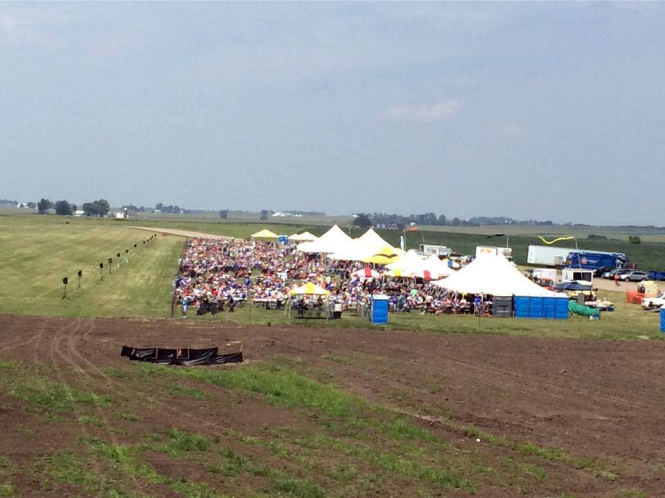 Field with tents at the 28th Quad City Air Show in 2014
