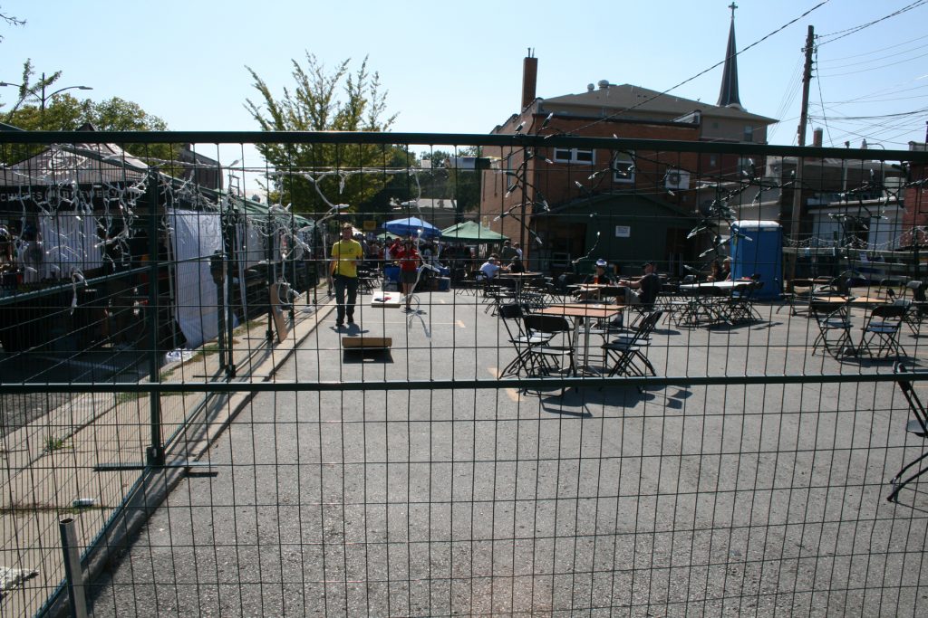 Oktoberfest fenced in area