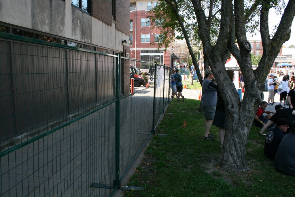 Temporary security fencing barricade 2014 Oktoberfest