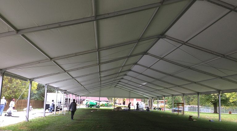 18m x 60m (60' x 197') Losberger clear spanning tent