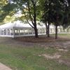 30 x 30' frame tent (far left), 40' x 80' hybrid tent (middle) and 20' x 20' frame tent attached (far right).