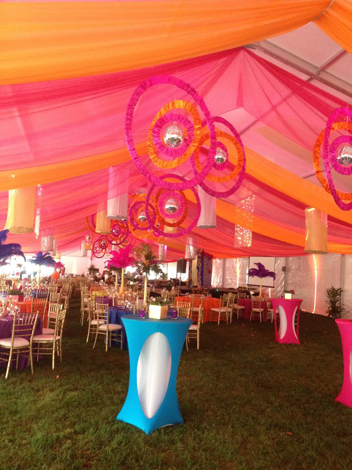 inside 18m x 60m clearspan event structure with decor