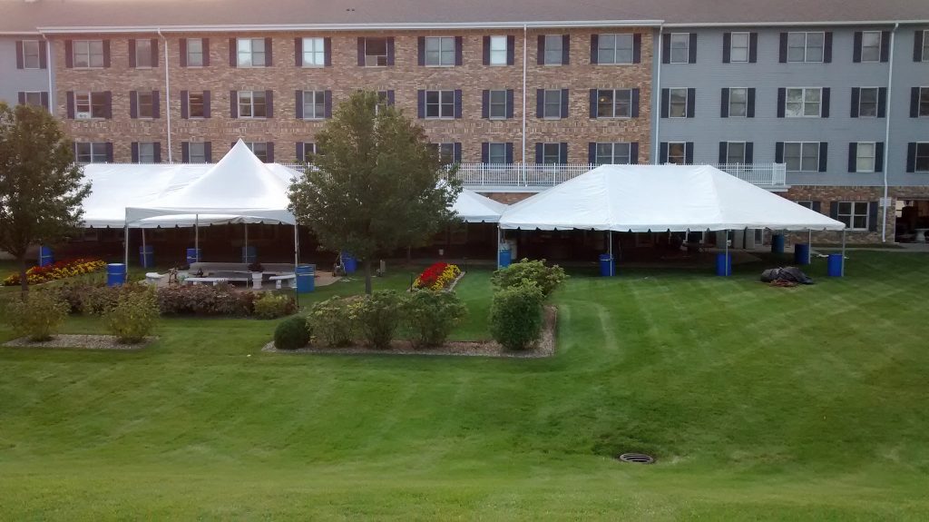 Mutltiple event tents setup for event