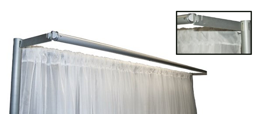 6' pipe and drape valance hanger rental in Iowa City, Cedar Rapids, Quad Cities, IA