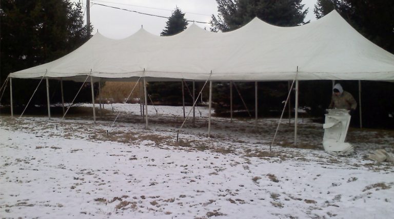 Outdoor tent auction setup for Wears Auctioneering: Solon, Iowa