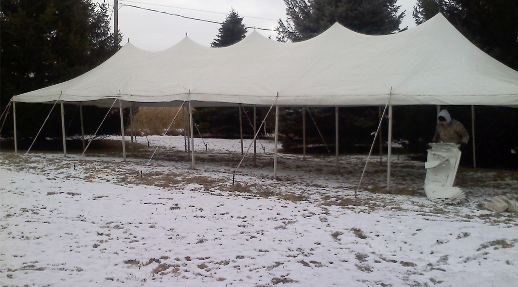 Winter rope and pole tent events