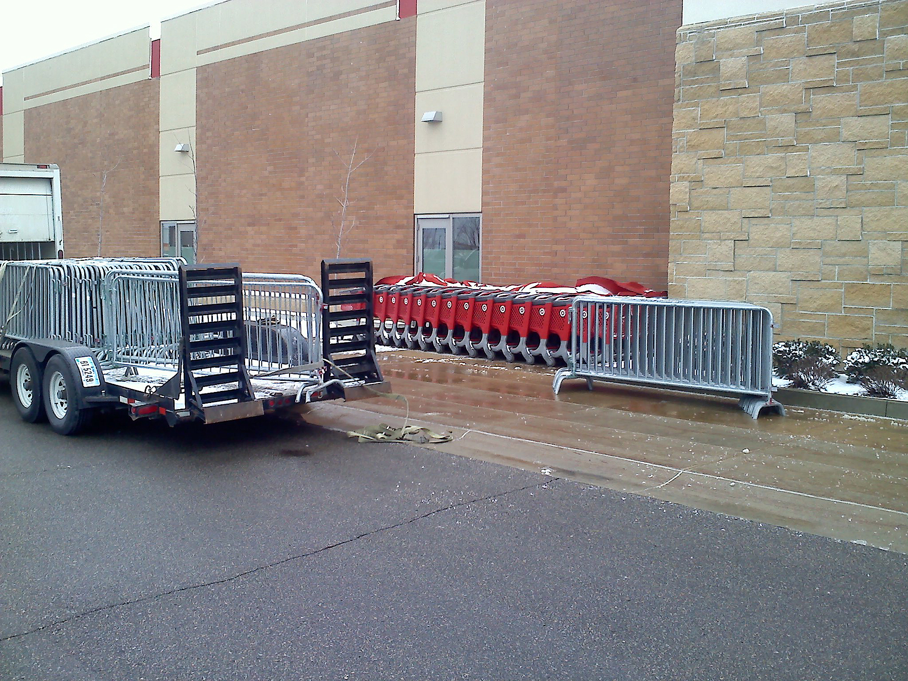 Bike barricade crowd control rental and delivery for Black Friday at Target