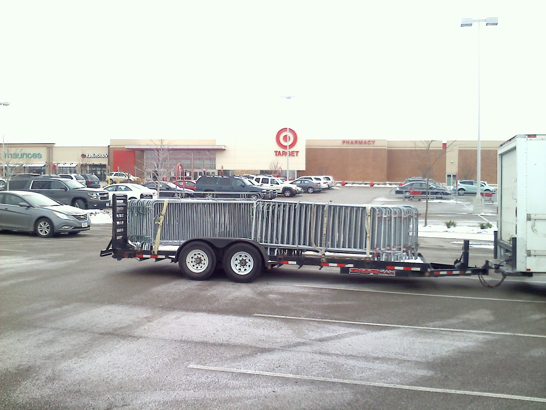 Bike barricade crowd control rental and delivery for Black Friday at Target