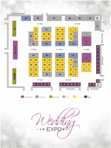 2015 Wedding Expo Booth Map for the Iowa Wedding Expo