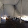 80' x 90' rope and pole tent set-up in Davenport Iowa