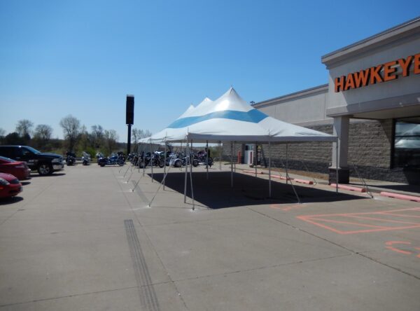 Rope and Pole tent at McGrath Hawkeye Harley-Davidson