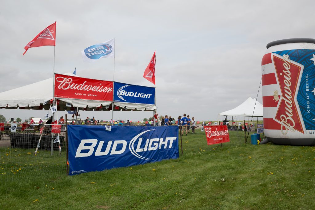 Budweiser tent at Quad City Airshow QCAS 2015