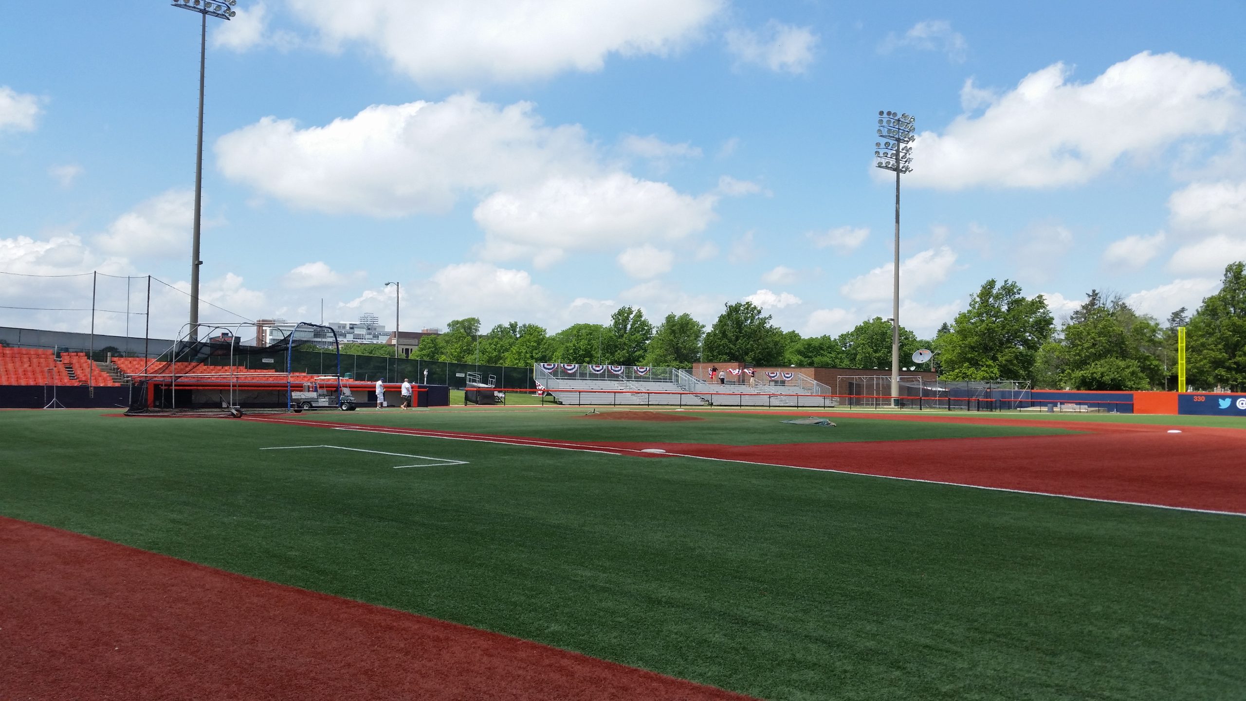 Field view of Bleachers at University of Illinois NCAA baseball regionals 2015