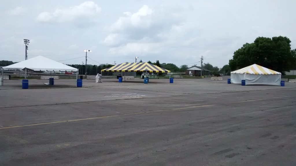 Frame tents for fundraising event in Des Moines Iowa