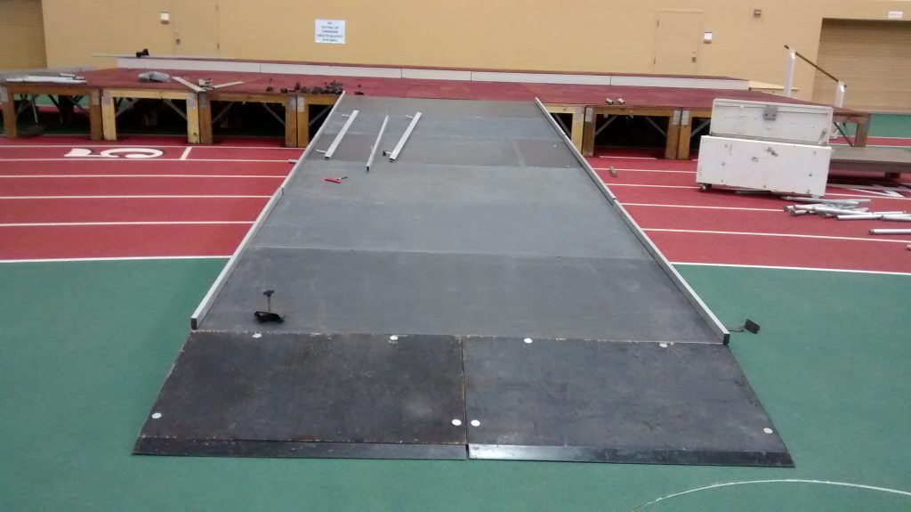 Handicapped ramps added to stage for graduation