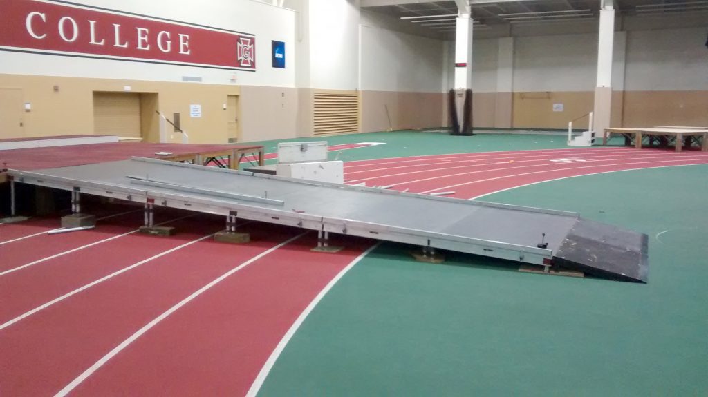 Handicapped ramps added to stage for graduation at Grinnell College