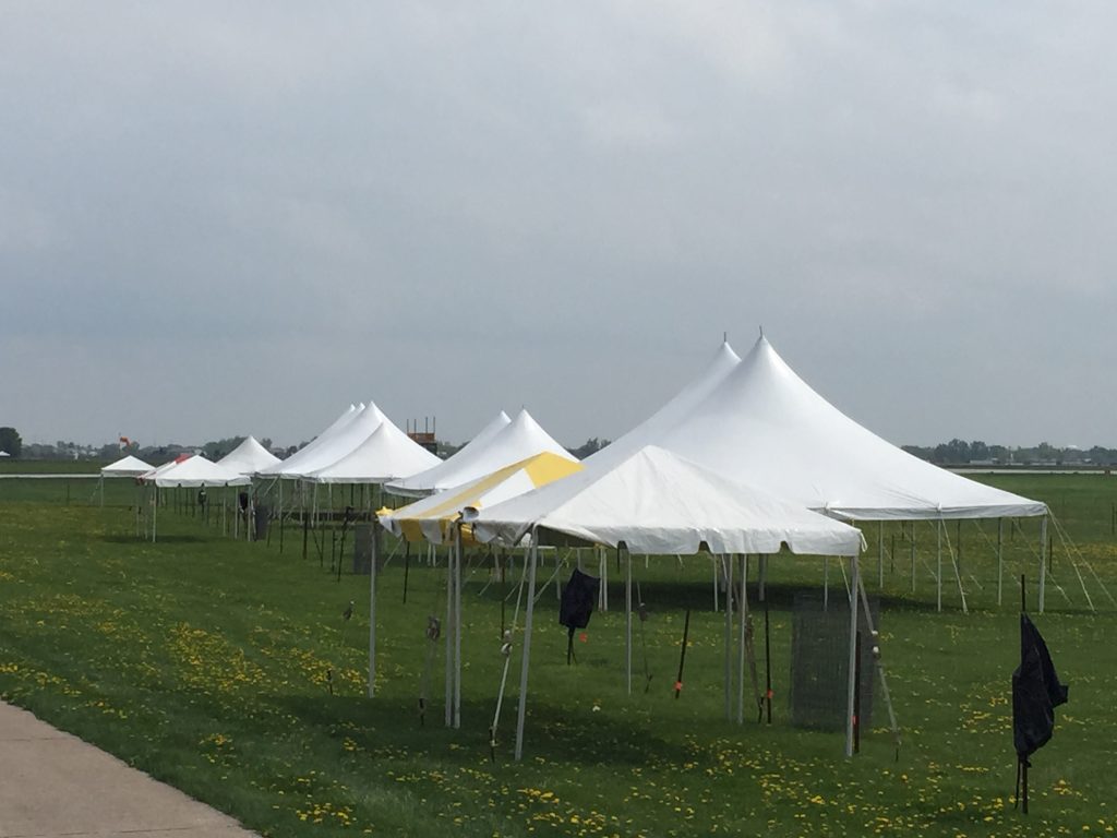 Multiple event tents at 2015 quad city airshow