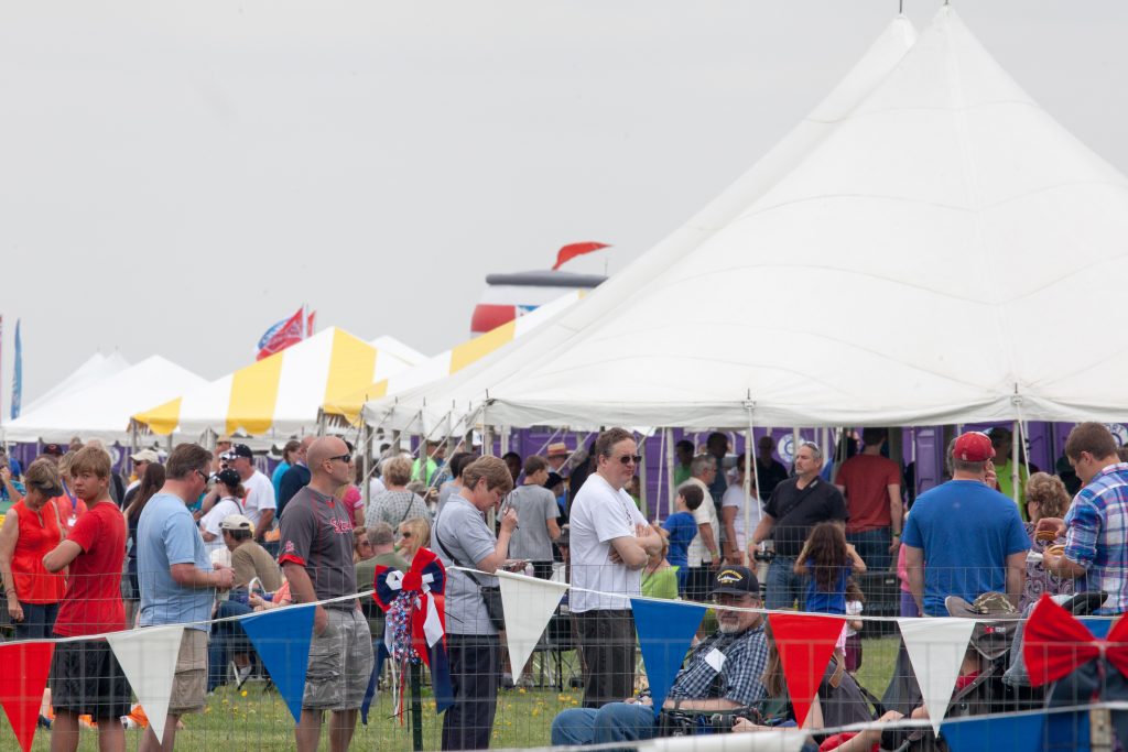 Tents at Quad City Airshow QCAS 2015