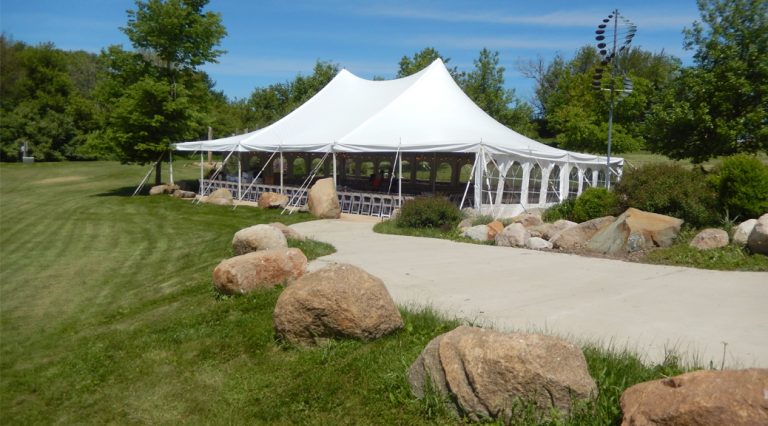 Wedding Venue set-up at Harvest Preserve in Iowa City