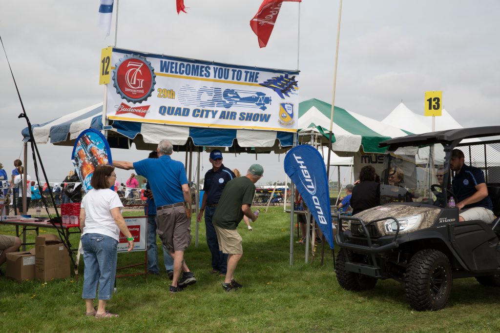 Welcome tent at Quad City Airshow QCAS 2015