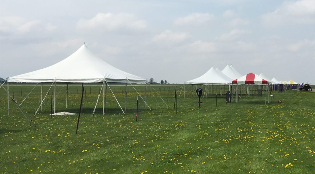 Multiple event tents for 2015 quad city air show