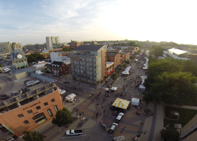 Aerial view of 2015 Iowa Arts Festival