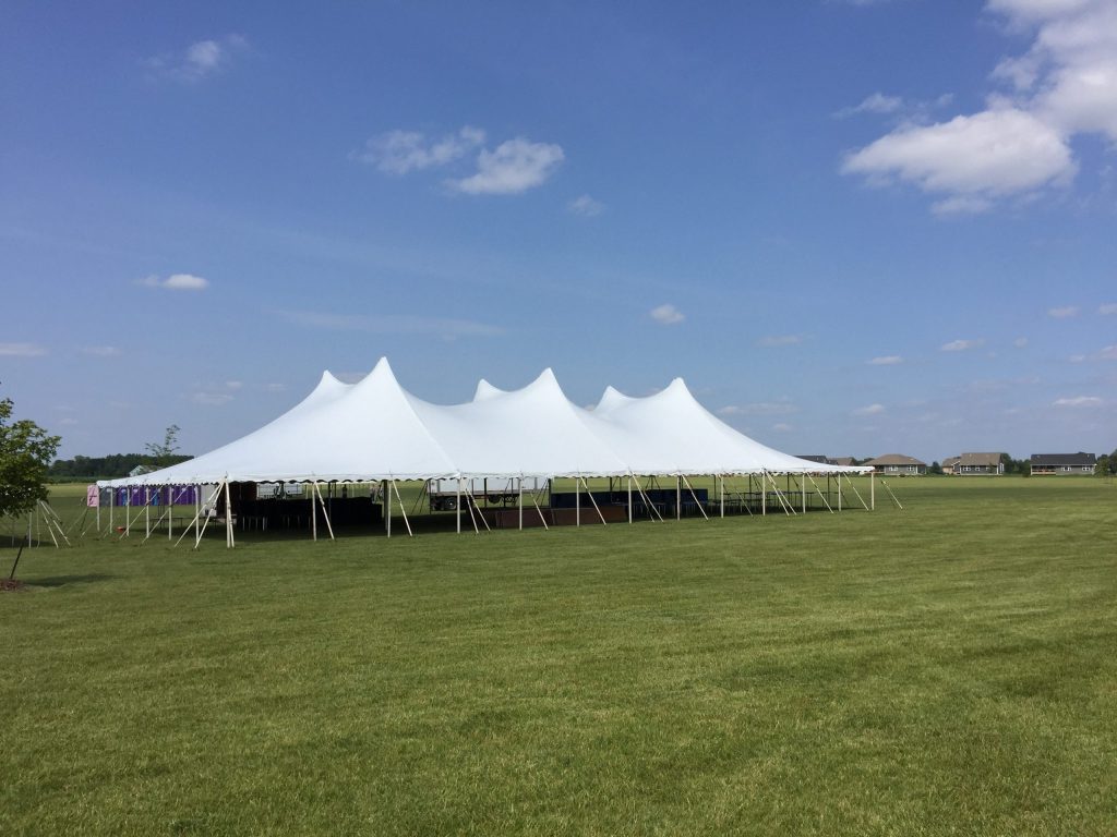 60' x 120' "twin pole" rope and pole tent