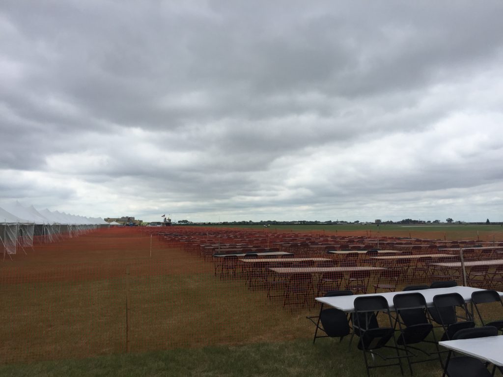 About 5000 chairs and 500 tables